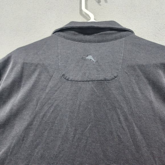 Tommy Bahama Shirt Polo Mens 2XL Gray Solid Short Sleeve 70% Tencel 25% Poly - Picture 12 of 16